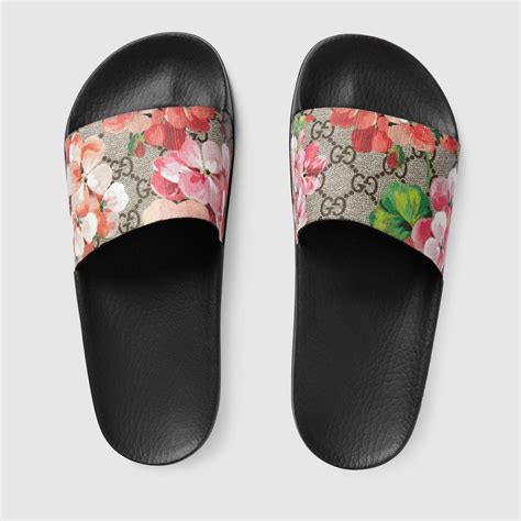 floral gucci slides|floral Gucci slides women.